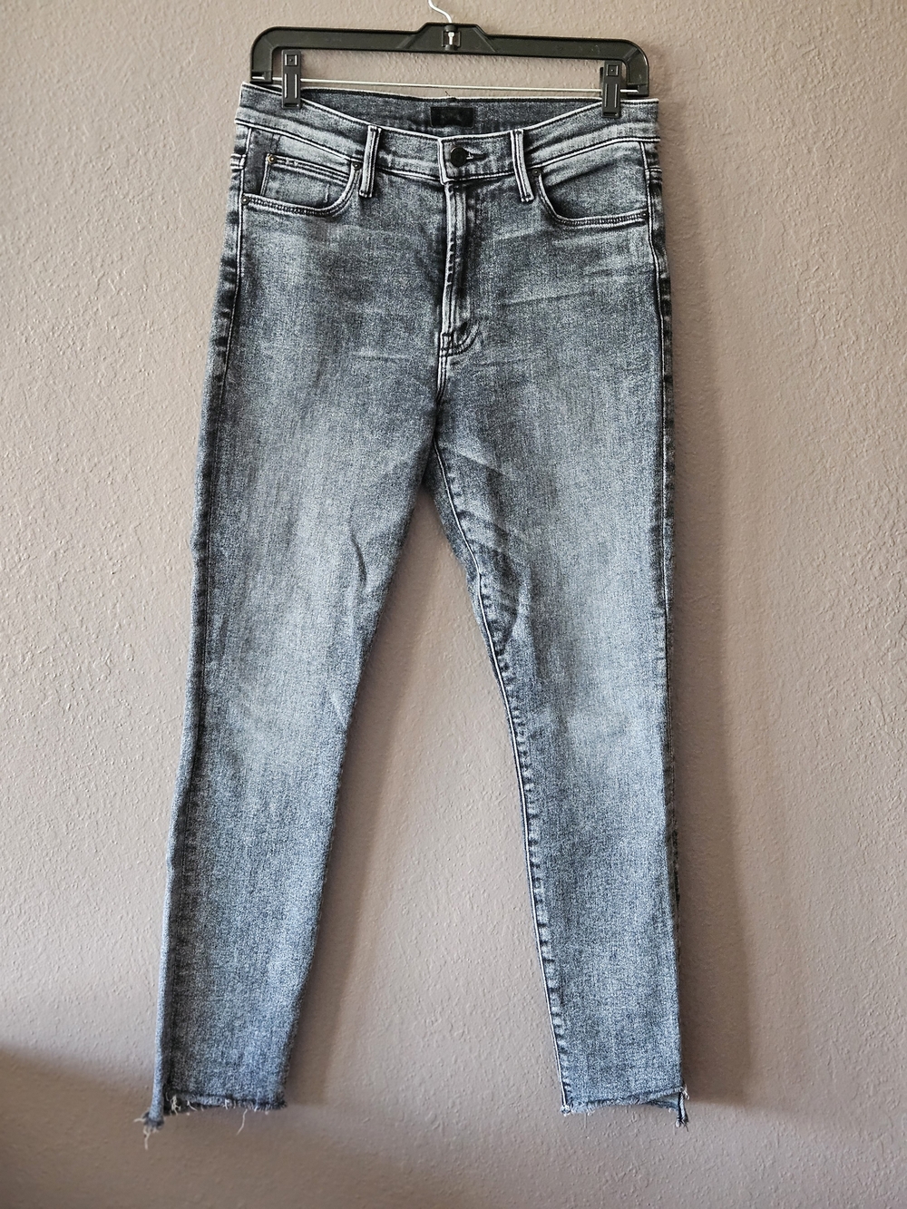 Mother Acid Wash Black Skinny Jeans Size 29